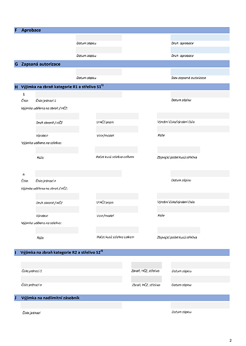 zbrojní list (druhá strana)