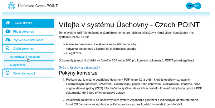 Úschovna Czech POINT