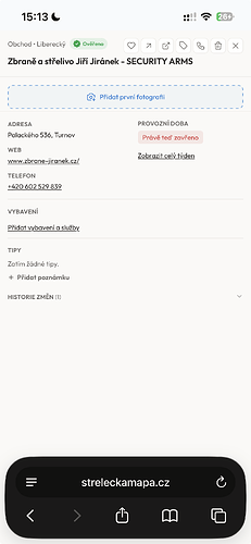 Zbraně a střelivo Jiří Jiránek - SECURITY ARMS  Obchod  Střelecká mapa